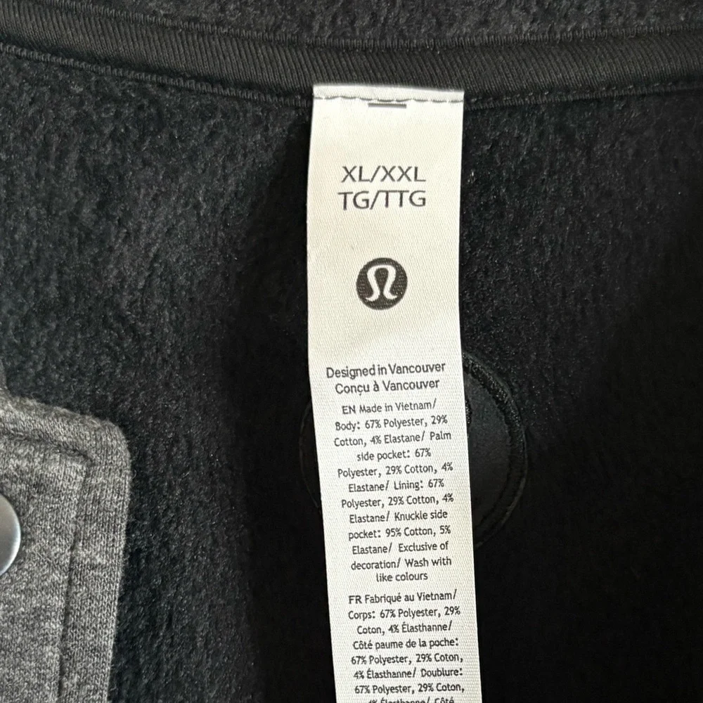 Lululemon - Plush Gray Scuba Oversized Varsity Jacket - Picture 3 of 5